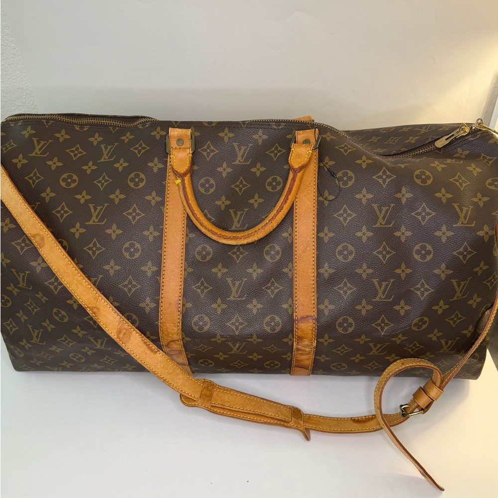 LOUIS VUITTON KEEPALL 60 BANDOULIERE TRAVEL/DUFFLE BAG *VINTAGE *100% GENUINE